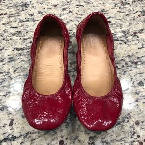 Ruby red patent Tieks size 7